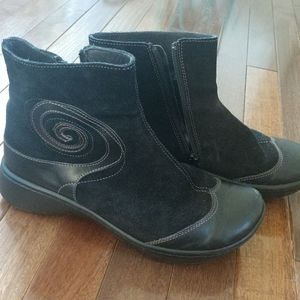 Black suede ankle boot